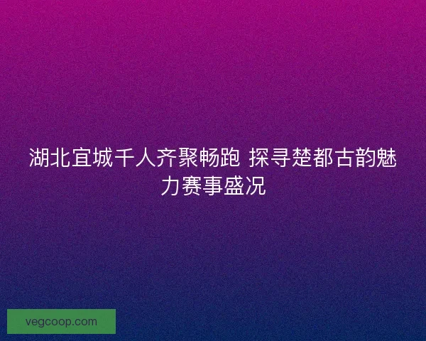 湖北宜城千人齐聚畅跑 探寻楚都古韵魅力赛事盛况